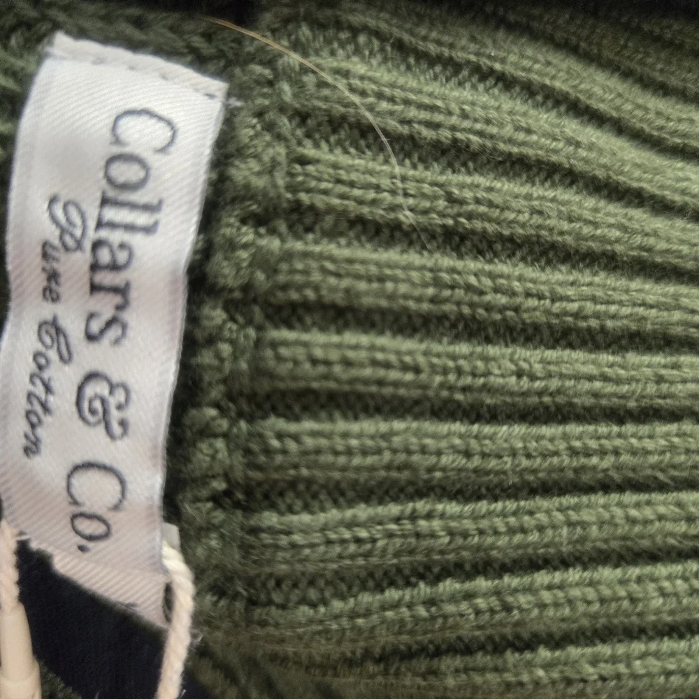 Collars & Co Sweater Men's 3XL Green Kennebunkport Pullover 1/4 Button New